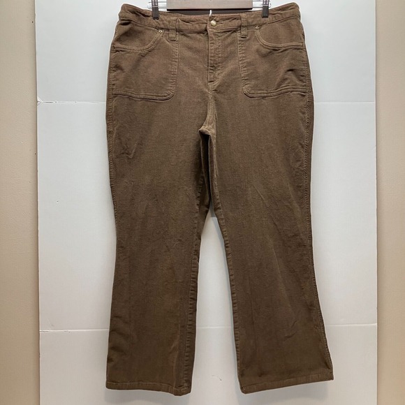 Dress Barn Womens Brown Tan Beige Corduroy Boot Cut Pants‎ Size 18W - Picture 1 of 5